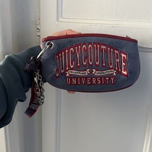 Juicy Couture University Trust Fund Trustfund Generation Blue Red Clutch